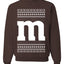 Letter M Christmas Candy, Unisex Ugly Christmas Sweater, Crewneck Sweatshirts