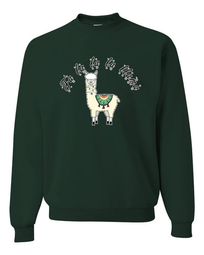 Fa la la la llama Xmas Ilama Merry Christmas Unisex Crewneck Graphic Sweatshirt