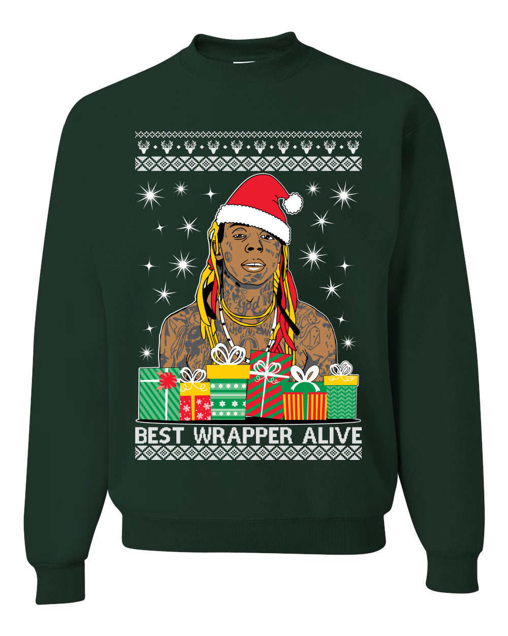 Favorite Wrapper Lil Wayne  Ugly Christmas Sweater Unisex Crewneck Sweatshirt