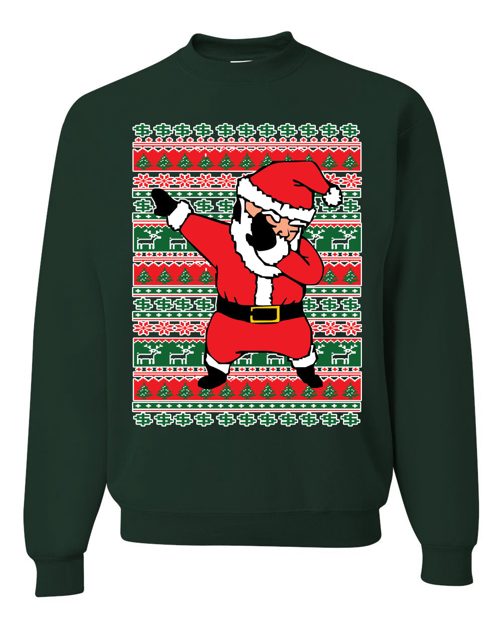 Dabbing Gold Belt Santa Ugly Christmas Sweater Unisex Crewneck Sweatshirt