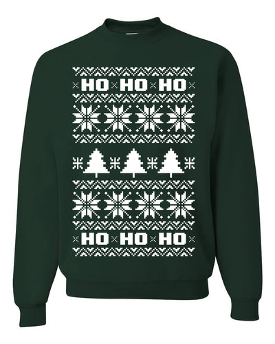 Christmas Ho Ho Ho Ugly Christmas Sweater Unisex Crewneck Sweatshirt