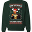 Leo Laughing Dank Meme When They Realize The Eggnog is Spiked Merry Ugly Christmas Sweater Unisex Crewneck Graphic Sweatshirt