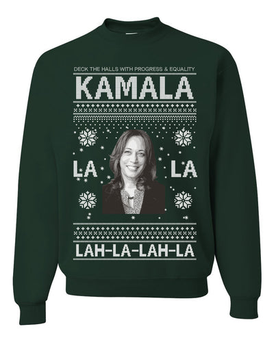 Kamala La La Lah-La-Lah-La Harris 2020 Ugly Christmas Sweater Unisex Crewneck Sweatshirt