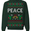 Peace Ugly Christmas Sweater Crewneck Sweatshirt