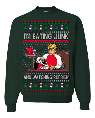 I'm Eating Junk and Watching Rubbish 90s Movie Ice Cream Ugly Christmas Sweater