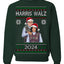 Kamala Harris Tim Walz 2024 Classic Movie Ugly Christmas Sweater Crewneck Sweatshirt