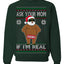 Ask Your Mom If I'm Real Funny Black Santa Claus Censored Ugly Christmas Sweater Crewneck Sweatshirt