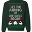 Let The Airing Of Grievances Begin Funny Tv Sitcom Festivus Ugly Christmas Sweater Crewneck Sweatshirt