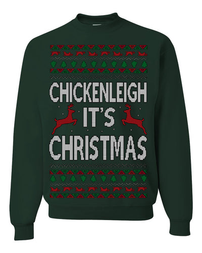 Chickenleigh It's Christmas Funny Viral Trending Meme Ugly Christmas Sweater Crewneck Sweatshirt