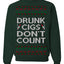 Drunk Cigs Don't Count Funny Cigarette Smoker Cig Ugly Christmas Sweater Crewneck Sweatshirt