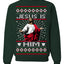 Jesus Is Him Funny Gen Z Viral Meme Shades Slang Ugly Christmas Sweater Crewneck Sweatshirt