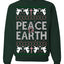 Peace On Earth Funny Xmas Cute Pink Angel Cross Ugly Christmas Sweater Crewneck Sweatshirt