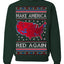 Make America Red Again USA Map Trump 2024 Ugly Christmas Sweater Crewneck Sweatshirt