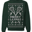 Merry Laxmas Funny Lacrosse Sports LAX Teen Sports Pun Ugly Christmas Sweater Crewneck Sweatshirt