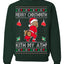 Merry Chrithmith Kith My Ath, Funny Butt Dancing, Viral Kiss My Ass Boxing Fight Meme, Men Women Ugly Christmas Sweater Crewneck Sweatshirt
