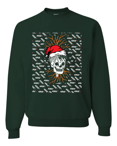RIP XXXTentacion Santa Skull Xmas Bad Vibes XXX ? Ugly Christmas Sweater Unisex Crewneck Sweatshirt