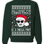 Johnny D All I Want For Christmas is a Mega Ugly Christmas Sweater Unisex Crewneck Sweatshirt