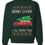 Bend Over & I'll Show You Colored Ugly Christmas Sweater Unisex Crewneck Sweatshirt