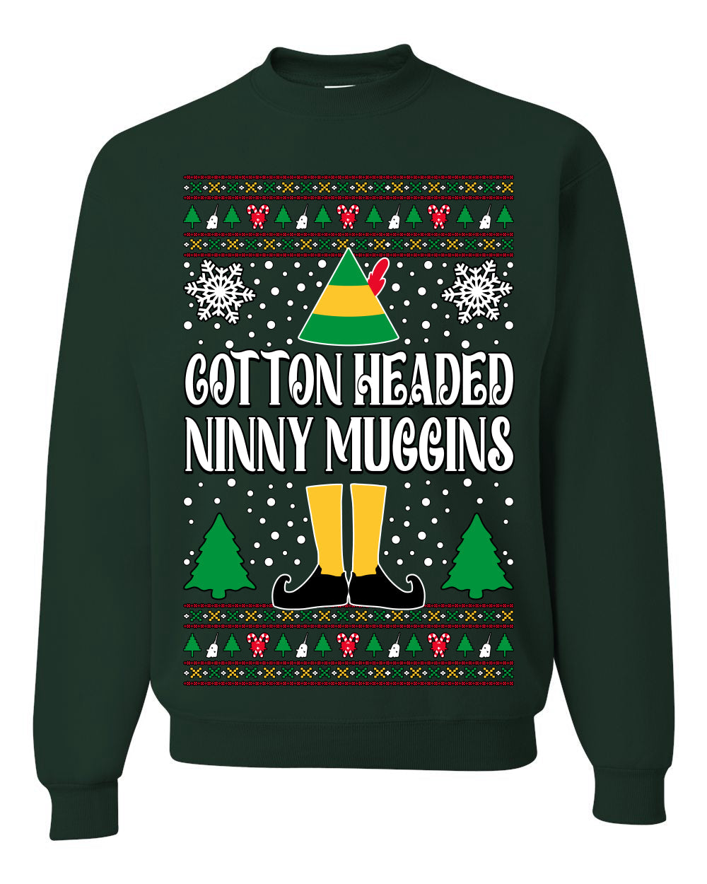 Cotton Headed Muggins Christmas Movie Quote  Ugly Christmas Sweater Unisex Crewneck Sweatshirt