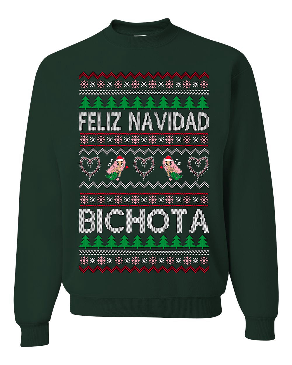 Feliz Navidad Bichota Ugly Christmas Sweater Unisex Crewneck Sweatshirt