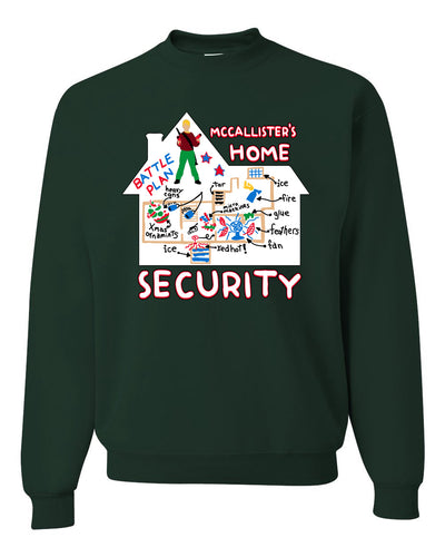 McCallister's Home Security Battle Plans Alone Christmas Unisex Crewneck Sweatshirt