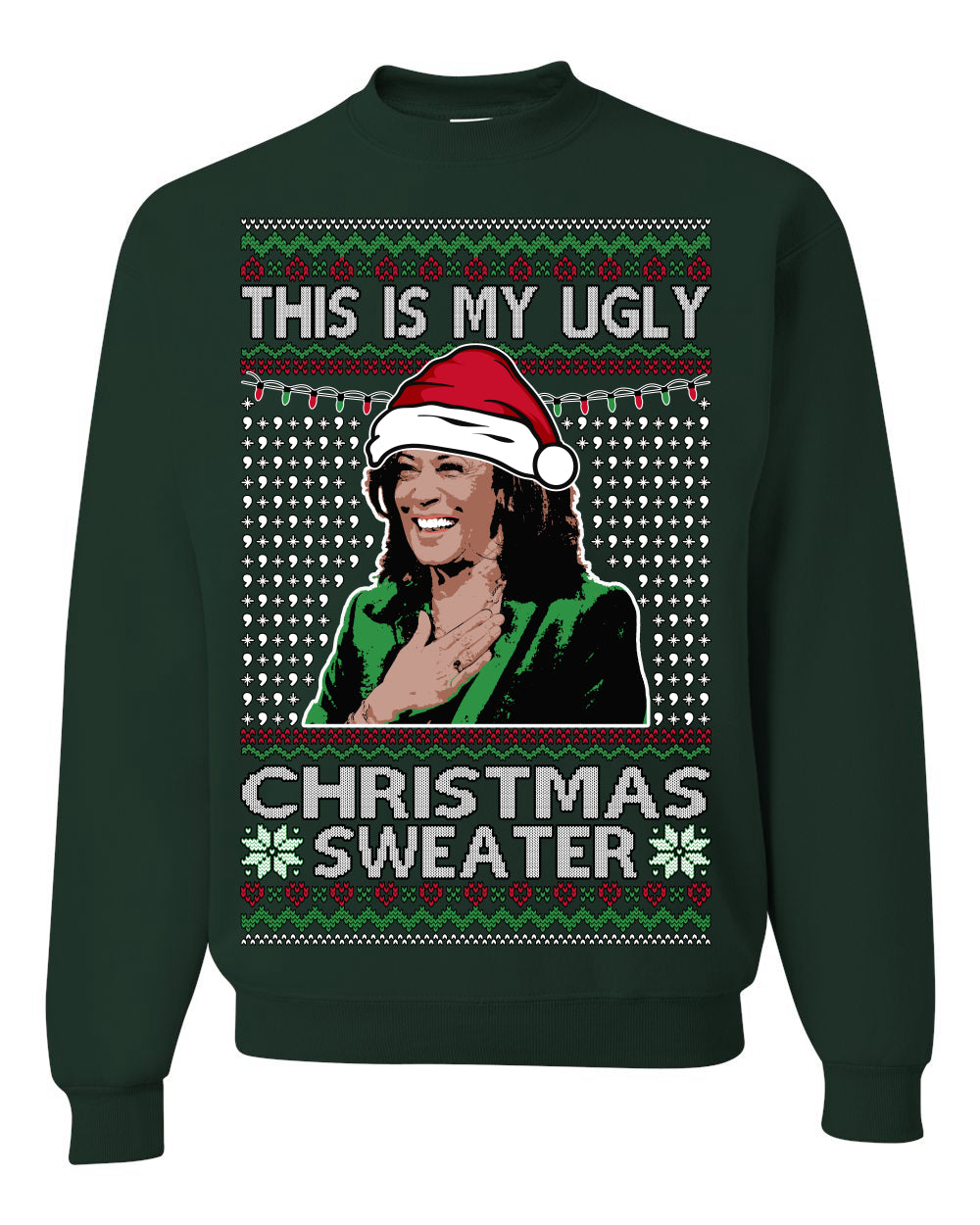 This Is My Ugly Sweater Funny Santa Kamala Harris Ugly Christmas Sweater