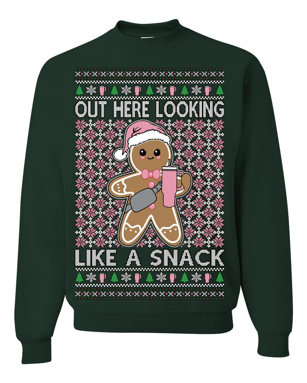 Out Here Looking Like a Snack Cute Xmas Cookie Ugly Christmas Sweater