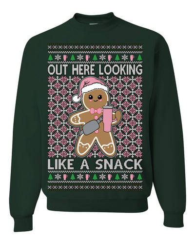 Out Here Looking Like a Snack Cute Xmas Cookie Ugly Christmas Sweater