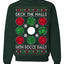 Deck the Halls with Bocce Balls, Funny Classic Italy Italian Sports Ugly Christmas Sweater Crewneck Sweatshirts