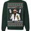 Naughty List Most Wanted, Funny Santa P Diddy Diddler Funny Party Viral Music Baby Oil Meme Ugly Christmas Sweater Crewneck Sweatshirt