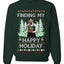 Finding My Happy Holiday, Unisex Ugly Christmas Sweater, Crewneck Sweatshirts