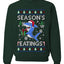 Season's Eatings Shark, Unisex Ugly Christmas Sweater Crewneck Sweatshirts