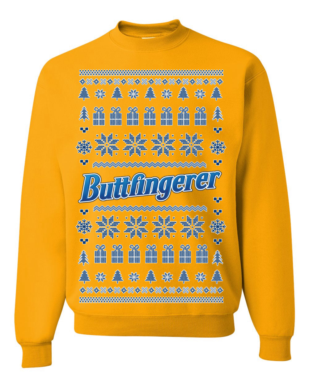 Buttfingerer Funny Butt Fingerer Dirty Classic Candy Bar Parody Humor Xmas Ugly Christmas Sweater Crewneck Sweatshirt