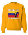 Freedom For Venezuelan Raised Fist Sweater, Unisex Crewneck Sweatshirts