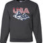 USA Winter Team Sports Fan Collection | USA Flag Mountainscape Sweater, Unisex Crewneck Sweatshirts
