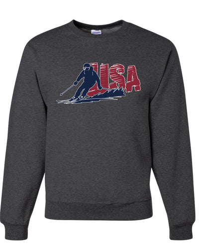 USA Winter Team Sports Fan Collection | USA Skier Sweater, Unisex Crewneck Sweatshirts