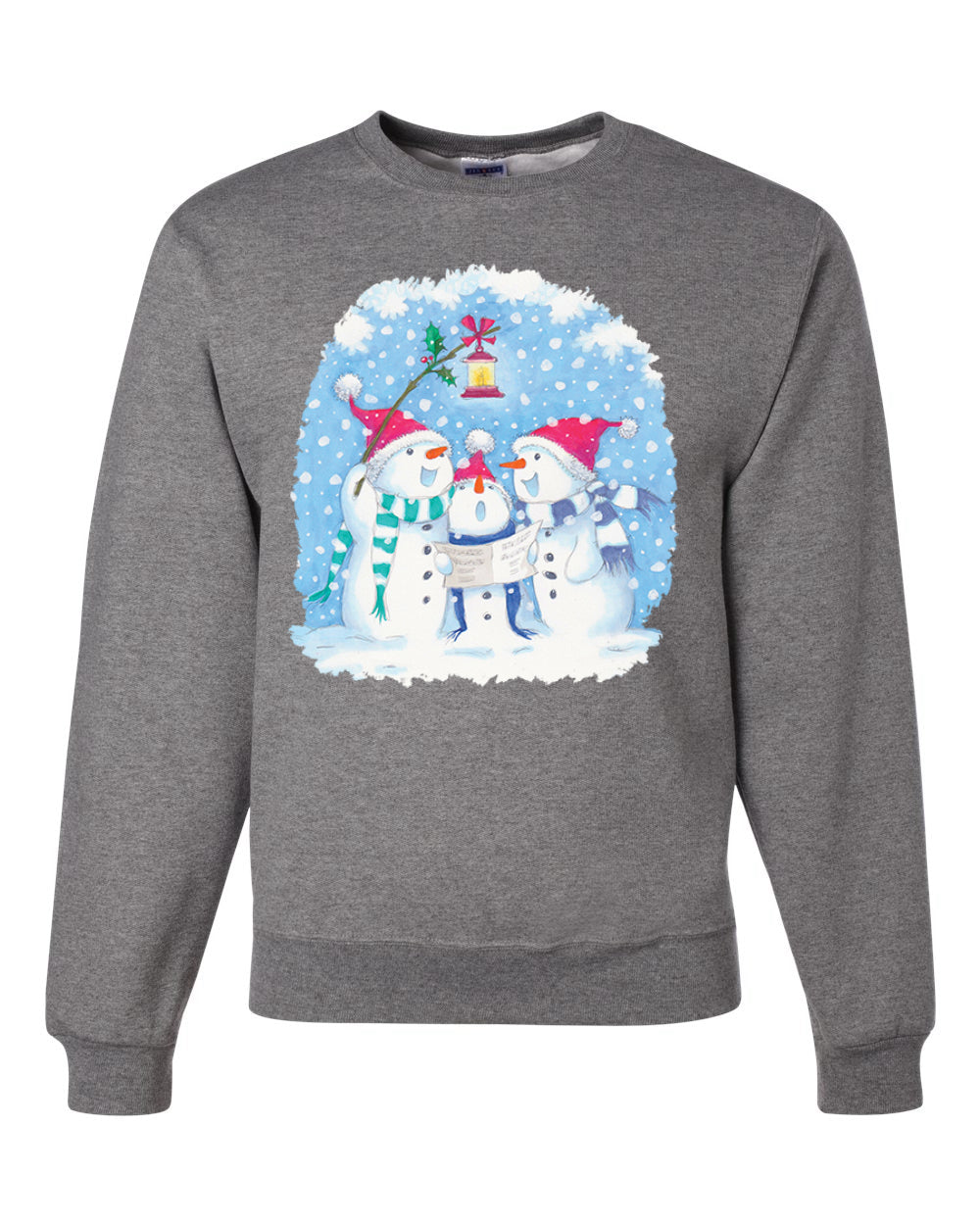 Singing Snowmen Merry Christmas Unisex Crewneck Graphic Sweatshirt