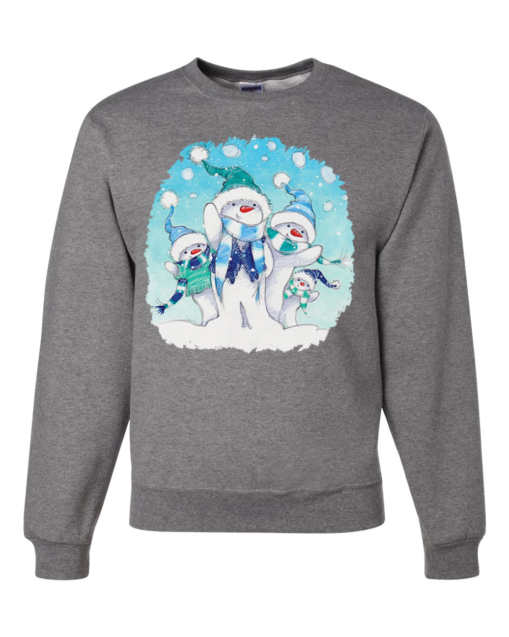 Snowman Family Xmas Merry Christmas Unisex Crewneck Graphic Sweatshirt