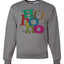 Colorful Ho Ho Ho Merry Christmas Unisex Crewneck Graphic Sweatshirt