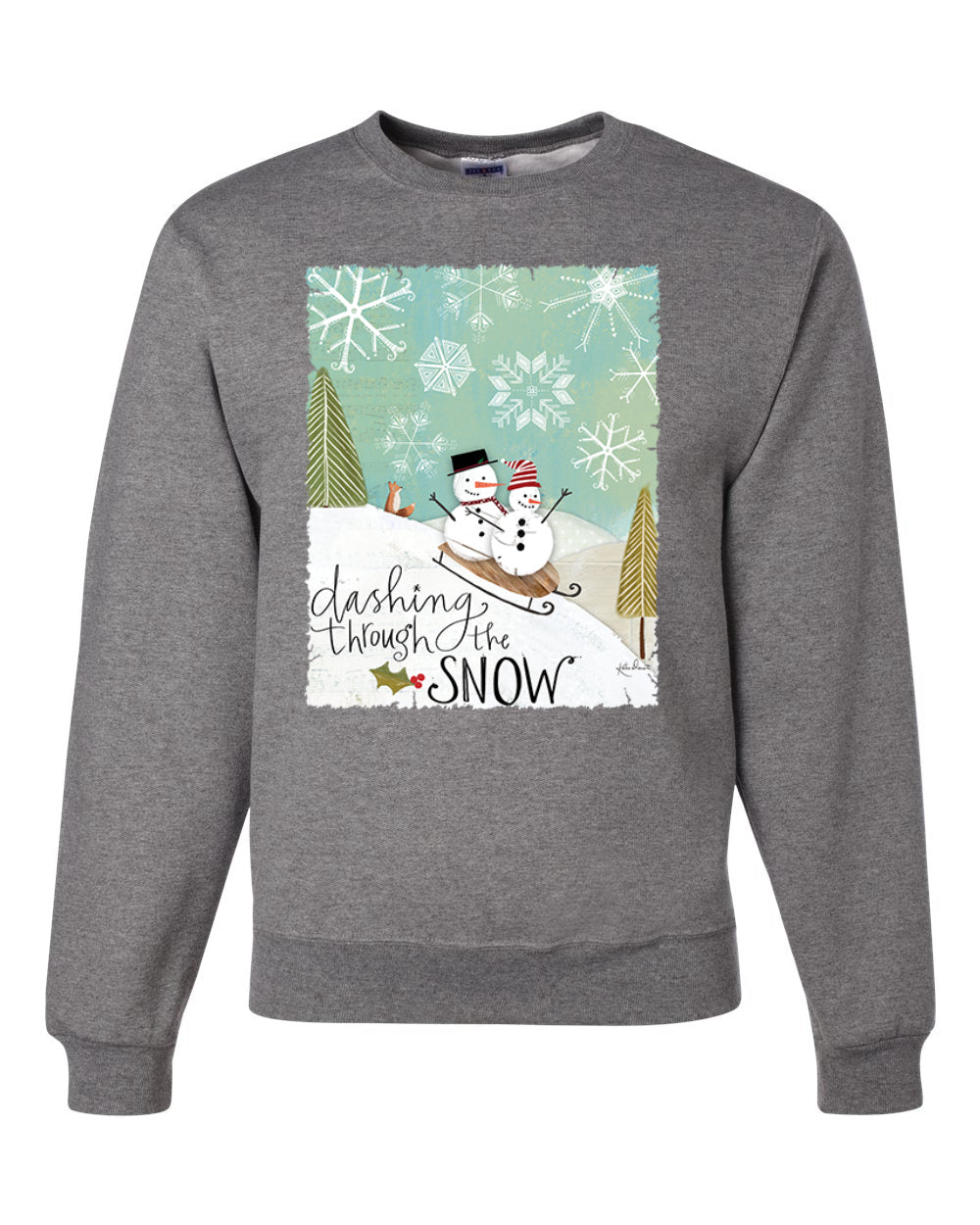 Let it Snow Snowflake Merry Christmas Unisex Crewneck Graphic Sweatshirt
