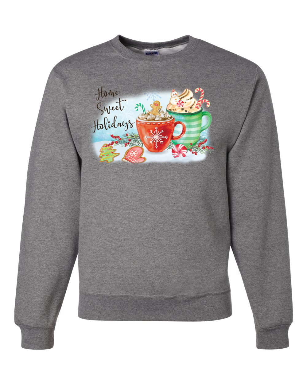 Home Sweet Holidays Merry Christmas Unisex Crewneck Graphic Sweatshirt