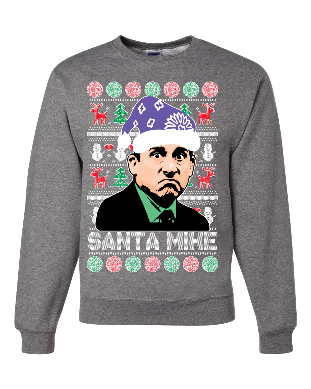Santa Mike Michael Scott The Office Merry Ugly Christmas Sweater Unisex Crewneck Graphic Sweatshirt