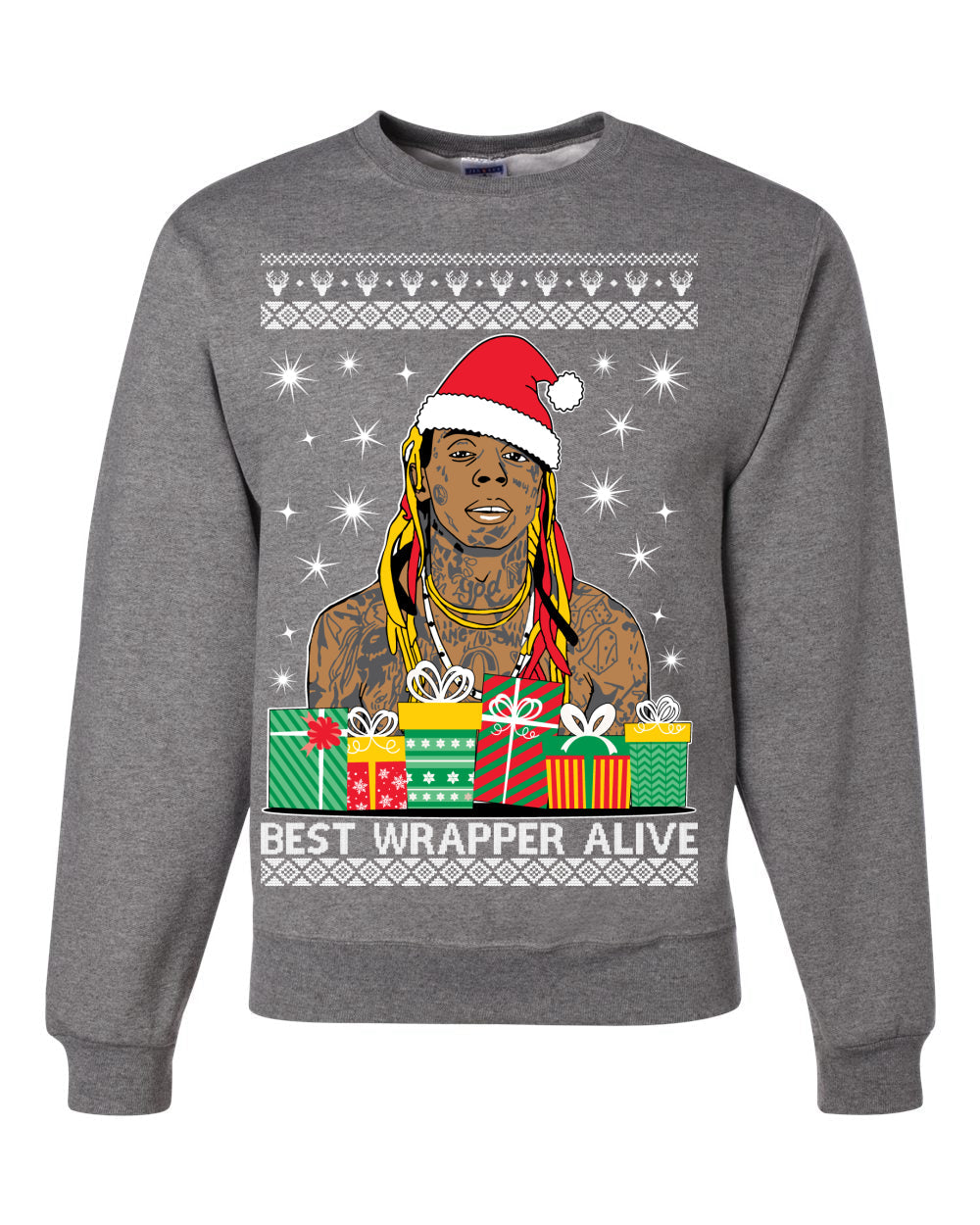 Favorite Wrapper Lil Wayne  Ugly Christmas Sweater Unisex Crewneck Sweatshirt