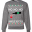 Ho Ho Ho Whole Bottle Wine Spirits Ugly Christmas Sweater Unisex Crewneck Sweatshirt