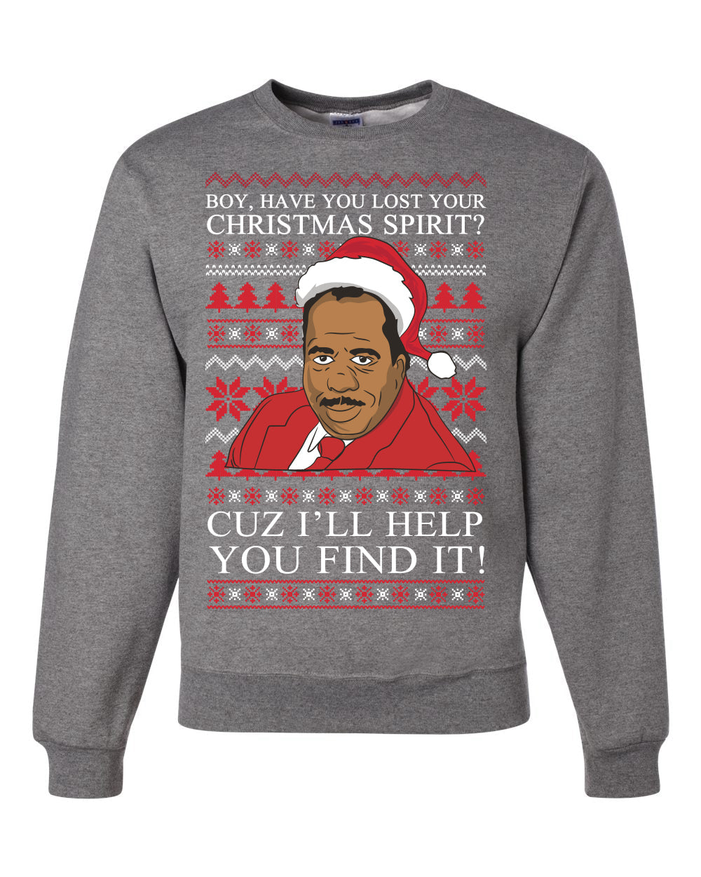 Christmas Spirit I'll Help You Find It Stanley Hudson Merry Ugly Christmas Sweater Unisex Crewneck Graphic Sweatshirt