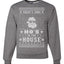Theres Some Hos in The House Santa Merry Ugly Christmas Sweater Unisex Crewneck Graphic Sweatshirt