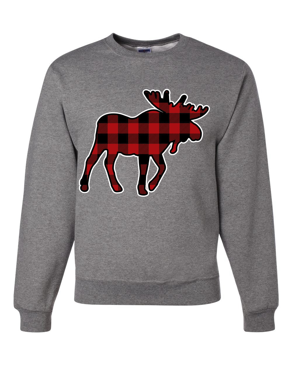 Plaid Buck  Unisex Crewneck Sweatshirt