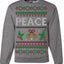 Peace Ugly Christmas Sweater Crewneck Sweatshirt