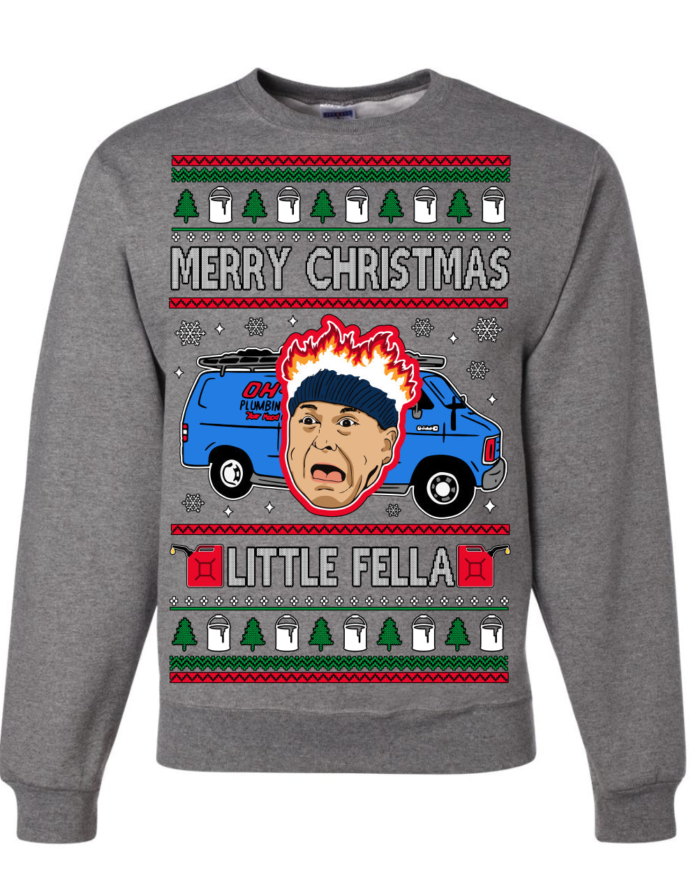 Merry Christmas Little Fella Funny 90s Harry Movie Quote Ugly Christmas Sweater