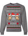 Better Not Pout, Cute Sad Santa Cats | Funny Ugly Christmas Sweater Crewneck Sweatshirt